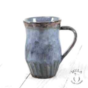 Kubek niebieski mula ceramiczny, duży, ceramika