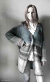 Multikolorowy sweter swetry the wool art, na drutach, modny wełniany prezent, multicolor