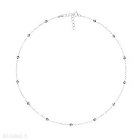 Choker swarovskim swarovski kryształki srebro 925 prezent krótki