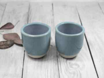 Czarki ceramiczne ceramika mula naczynie - użytkowa, turkus, krakle