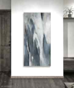 Abstrakcja obraz akrylowy formatu 50x100 cm paulina lebida, akryl, płótno
