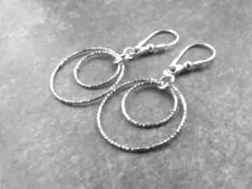 Kółka lahovska lekkie, srebrne kolczyki koła, ze srebra, prezent dla kobiety