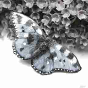 Duża broszka - niebieski motyl kameleon, kolorowa, motylek