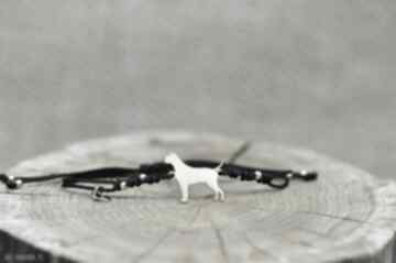 Cane corso - bransoletka z psem, srebro 925 pozłacane pasją i pędzlem, z biżuteria sznurkowa