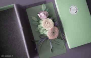 Dzień: matki, prezent, papier - kwiaty - pudełko kartki mira flowers93