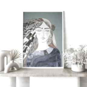50x70 cm - róża pustyni plakaty gabriela krawczyk plakat, wydruk, grafika, postać, kobieta