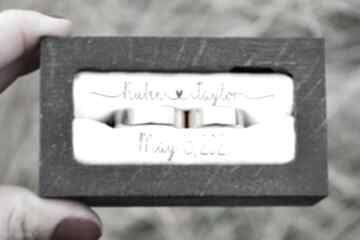Pudełko na obrączki otwarte, personalizowane ślubne pr2 ślub tulito - prezent