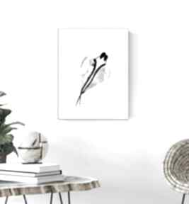 Grafika A4, minimalizm, abstrakcja czarno biała art krystyna siwek obrazy do salonu