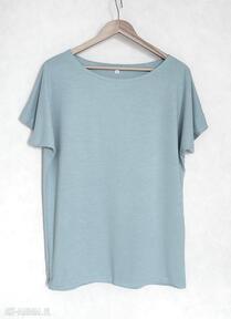 Gładka koszulka L xl oversize błękitna bluzki gabriela krawczyk, t-shirt, kimonowa