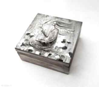 Bajki białego szkatułka pudełka marina czajkowska dom, ptak, anioł stróż, 4mara
