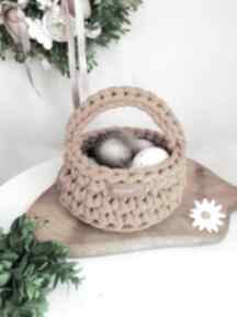 Koszyk wielkanocny " simple basket" - musztardowy dekoracje babemi love - na jajka