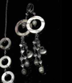 Kolczyki z perłowej pasja emi mosiądz, masa, elegancja, antyczne