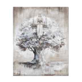 Anioł emanuel, obraz ręcznie malowany aleksandrab, drzewo
