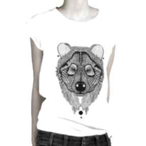 Koszulka damska miś - malinowe cacko, bluzka, niedźwiedź, ilustracja, grafika