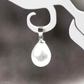 Srebrny wisiorek z perłą elena a800 wisiorki artseko z minimalistyczny seashell, srebro