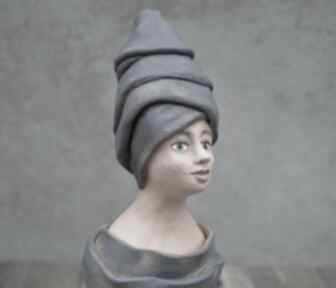 Dziewczyna w turbanie, rzeźba ceramiczna, popiersie dekoracje