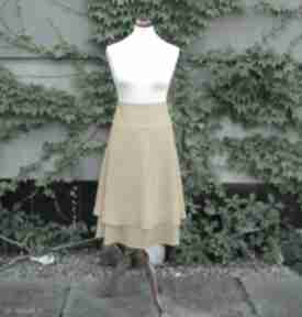 Żółta spódnica dwuwarstwowa spódnice barska spódnica