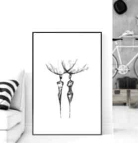 50x70 cm wykonana plakat - elegancki minimalizm, obraz do art krystyna siwek ręcznie malowane