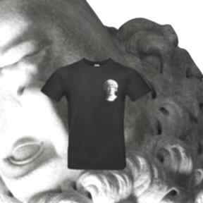 Czarna koszulka męska "david" ravenart, z nadrukiem, print