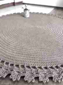 Dywan circle 90cm motkiem i sznurkiem dywany, sznurkowy, ze sznurka, okrągły, z bawełny