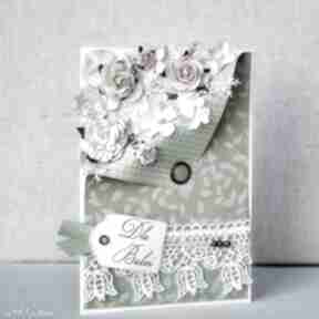 Dla babci - scrapbooking art magda kartka, kwiaty