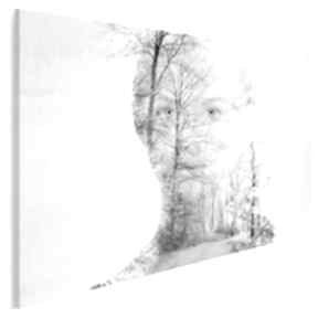 Obraz na płótnie - królowa śniegu 120x80 cm 20401 vaku dsgn zima, śnieg, kobieta, drzewa