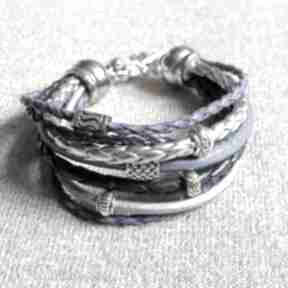 Bransoleta kobalt w srebrze camshella orient, stylowa