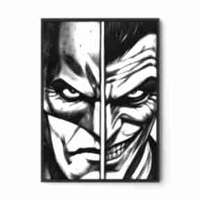 Plakat batman joker superbohaterowie marvel - format A4 plakaty hogstudio, czarno biały
