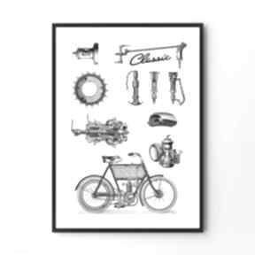 Vintage vibes - plakat 30x40 cm plakaty hogstudio, rower, na prezent, do domu