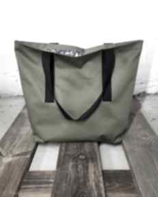 Wyprzedaż shopper bag khaki & babciny ogródek na ramię tasha handmade shopperbag, torba, drelich, kwiaty