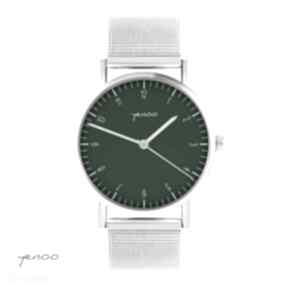 Zegarek, bransoletka - simple elegance, zielony metalowy, unisex