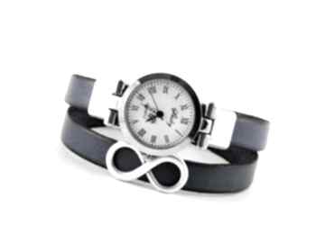 Zegarek - bransoletka, nieskończoność, pasek ze skóry naturalnej zegarki megi mikos