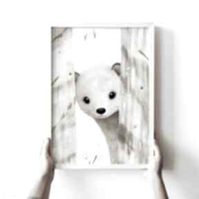 Seria plakatów dla dzieci akuku - łasiczka format 40x50 cm plakaty hogstudio plakat, dziecka