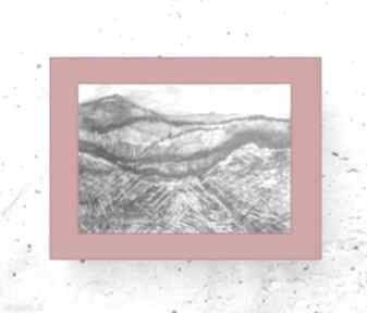 Czarno biały z górami, obraz malowany ręcznie, 30x40 grafika pejzażem górskim annasko