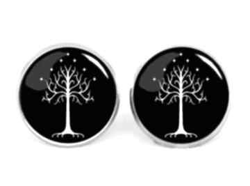Drzewo gondoru II - kolczyki sztyfty eggin egg, symboliczne, gondor, władca, pierścieni