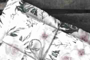 Tetrowy - różowe kwiaty pokoik dziecka musslico otulacz, kocyk, poduszka, niemowle, dziecko