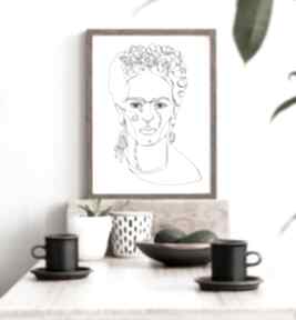 a2 - kreska plakaty gabriela krawczyk plakat, wydruk, frida, kahlo, line, art