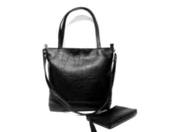 Shopper bag torebki czarnaowsianka shoper, klasyczna, listonoszka