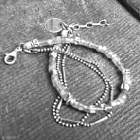labradoryty srebro biżuteria autorska oksydowana - prezent bransoletka dzień kobiet
