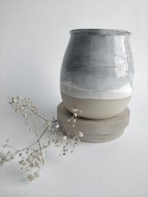 Wazon na kwiaty ceramika użytkowa, ceramiczny - prezent kate maciukajc