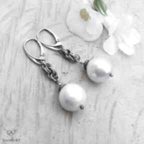 Skręcone perły - kolczyki jewelsbykt srebrne kolczyki, z-perłami