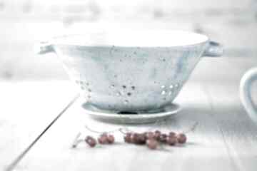 Misa do serwowania umytych owoców berry bowl rustic ceramika azul horse, durszlak, użytkowa