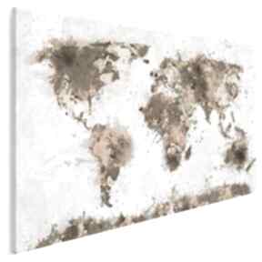 Obraz na płótnie - mapa kontynenty 120x80 cm 06302 vaku dsgn - państwa, świat, podróże