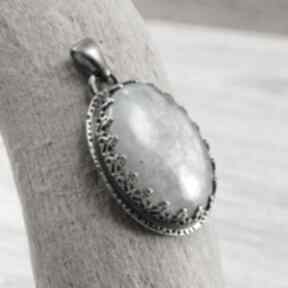 i - wisiorek 1736a chile art kamien srebro, wisior z księżycowym, srebrny