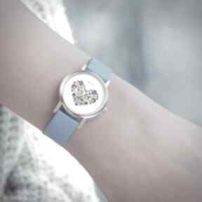 Zegarek - silikonowy pasek, ludowy serce. Dla mamy - prezent zegarki