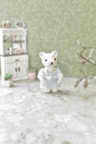Niedźwiedź polarny dekoracje qletta clay bajkowa figurka, kreskówkowa miniaturowa