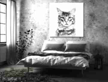 Obraz xxl kot 2 - 100x100cm na płótnie modern aleobrazy, kot, zwierzęta - loft