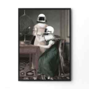 Plakat duet sztuka - format 30x40 cm plakaty hogstudio, obraz, kobiety, malarski, portret