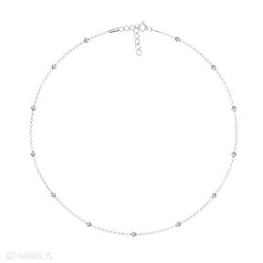 Choker swarovskim swarovski srebro 925 kryształki prezent krótki