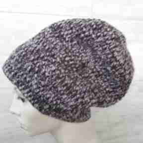 Czapka slouchy beanie robiona szydełkiem oversize zimowa stylowa